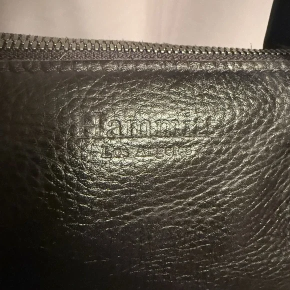 Hammitt Los Angeles Daniel Large Black Leather Crossbody Bag Purse Metallic - Picture 2 of 16